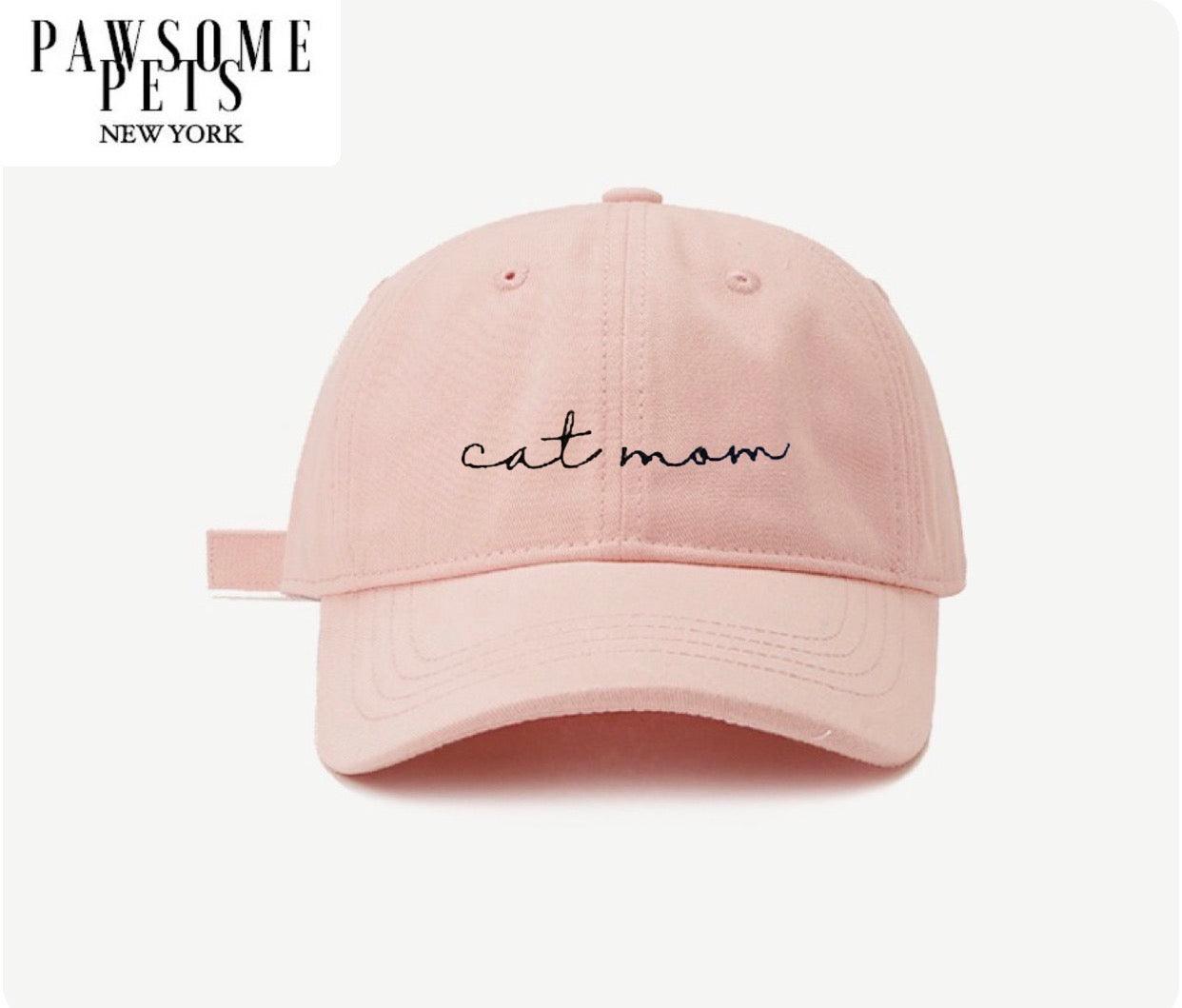 Cat Mom Baseball Cap – Pink