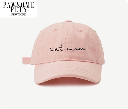 Cat Mom Baseball Cap – Pink